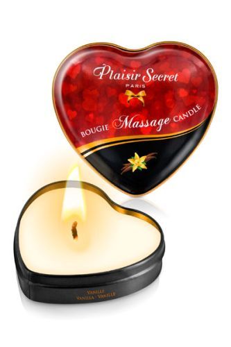 Массажная свеча с ароматом ванили Bougie Massage Candle - 35 мл. - Plaisir Secret - купить с доставкой в Нижнем Новгороде