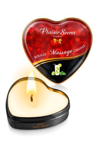 Массажная свеча с ароматом мохито Bougie Massage Candle - 35 мл. - Plaisir Secret - купить с доставкой в Нижнем Новгороде