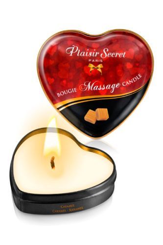 Массажная свеча с ароматом карамели Bougie Massage Candle - 35 мл. - Plaisir Secret - купить с доставкой в Нижнем Новгороде