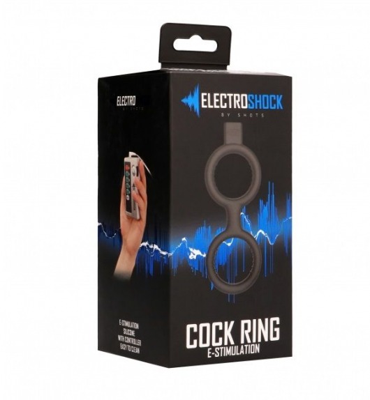 Кольцо с электростимуляцией E-Stimulation Cock Ring with Ballstrap - Shots Media BV - купить с доставкой в Нижнем Новгороде