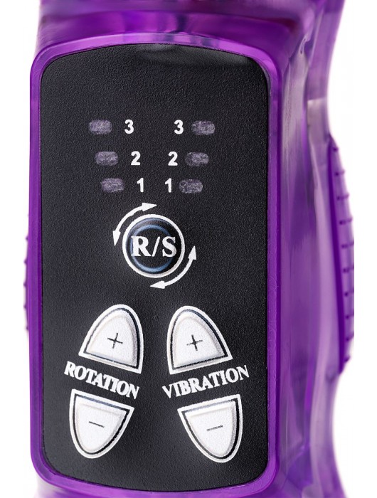 Фиолетовый вибратор High-Tech fantasy с клиторальным лепестком - 21 см. - A-toys