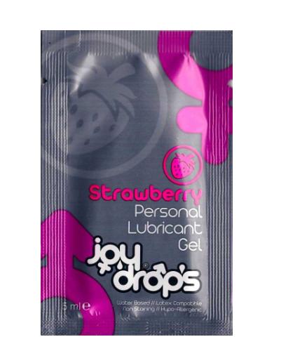 Пробник смазки на водной основе с ароматом клубники JoyDrops Strawberry - 5 мл. - JoyDrops - купить с доставкой в Нижнем Новгороде
