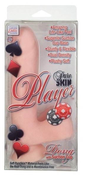 Реалистичный телесный фаллос Pure Skin Player Dongs with Suction Cup 6.25  - 21 см. - California Exotic Novelties