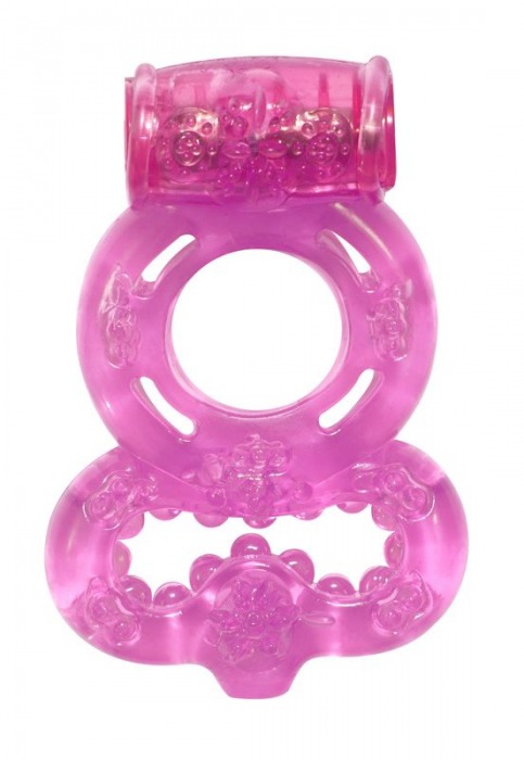Розовое эрекционное кольцо Rings Treadle с подхватом - Lola Games - в Нижнем Новгороде купить с доставкой