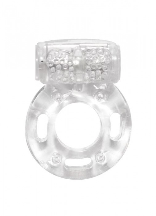 Прозрачное эрекционное кольцо с вибрацией Rings Axle-pin - Lola Games - в Нижнем Новгороде купить с доставкой