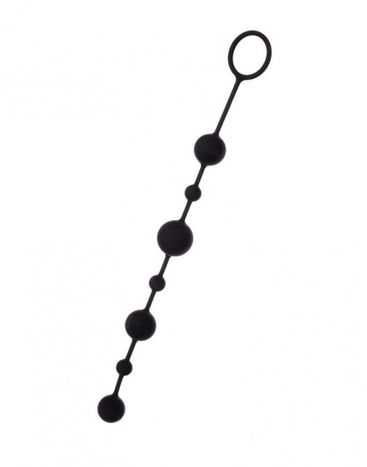 Черная анальная цепочка A-toys с шариками - 35,9 см. - A-toys