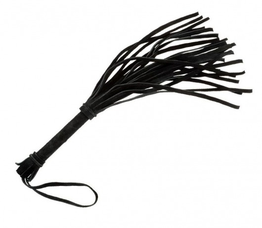 Малая черная плеть из натуральной велюровой кожи - 40 см. - Sitabella - купить с доставкой в Нижнем Новгороде