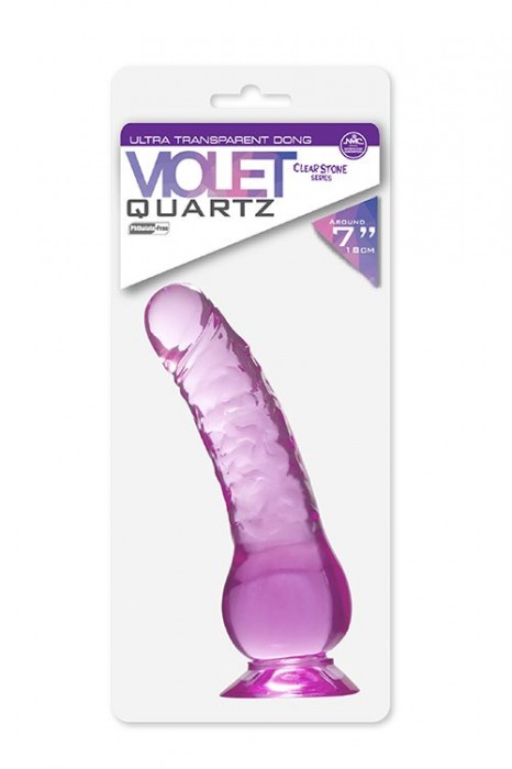 Фиолетовый фаллоимитатор QUARTZ VIOLET 7INCH PVC DONG - 17,8 см. - NMC