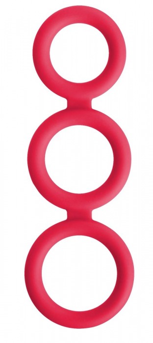 Красное тройное эрекционное кольцо Triad Cock Ring - NS Novelties - в Нижнем Новгороде купить с доставкой