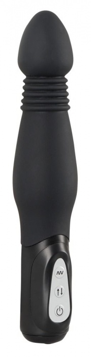 Чёрный анальный вибратор Thrusting Anal Vibe - 23,5 см. - Orion