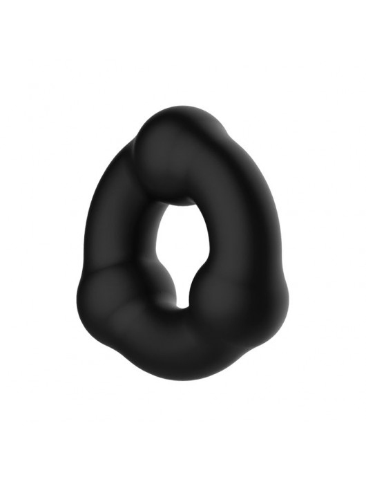 Черное эрекционное кольцо с 3 шариками - Baile - в Нижнем Новгороде купить с доставкой