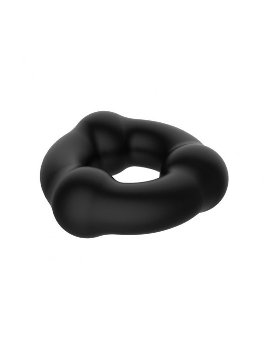 Черное эрекционное кольцо с 3 шариками - Baile - в Нижнем Новгороде купить с доставкой