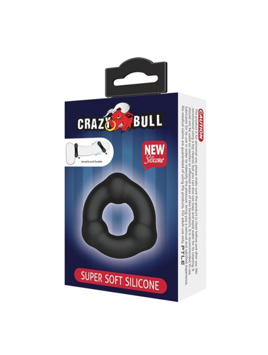 Черное эрекционное кольцо с 3 шариками - Baile - в Нижнем Новгороде купить с доставкой