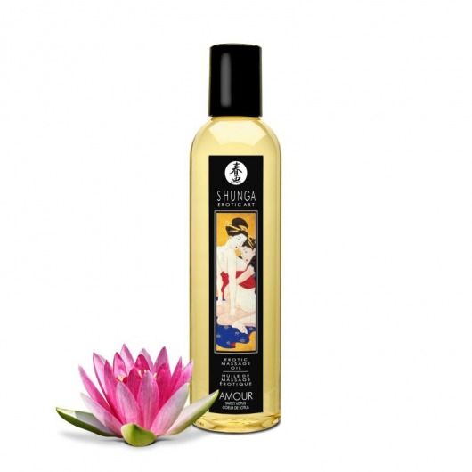 Массажное масло с ароматом цветков лотоса Amour Sweet Lotus - 250 мл. - Shunga - купить с доставкой в Нижнем Новгороде