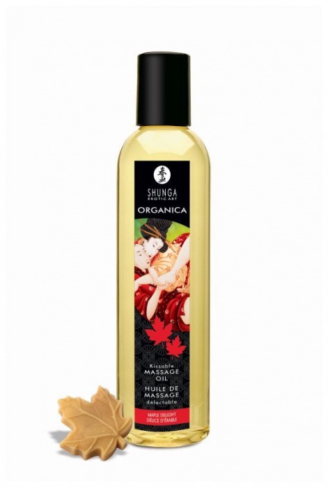 Массажное масло с ароматом кленового сиропа Organica Maple Delight - 250 мл. - Shunga - купить с доставкой в Нижнем Новгороде