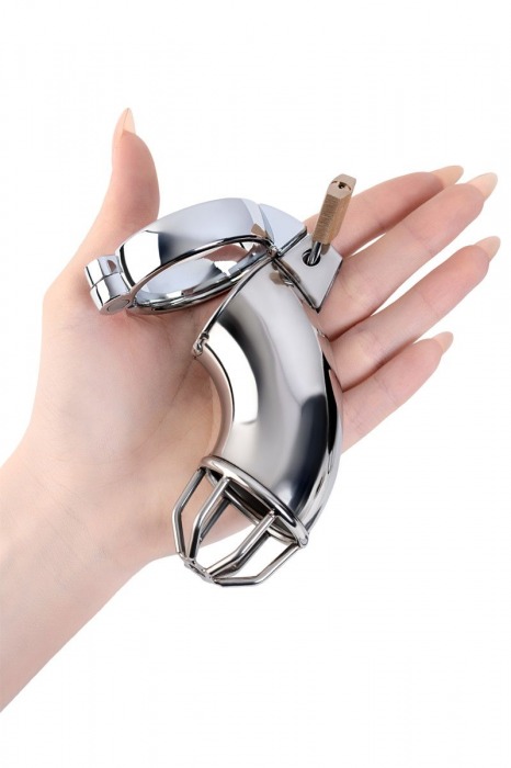 Серебристый мужской пояс верности TOYFA Metal - ToyFa - купить с доставкой в Нижнем Новгороде