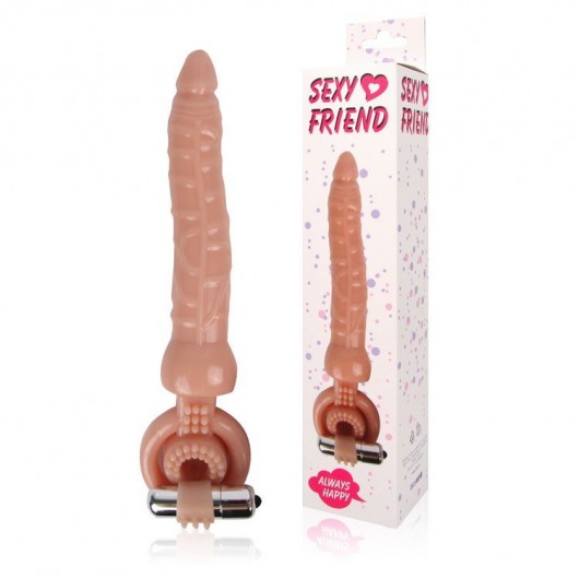 Телесная насадка на член Sexy Friend для двойного проникновения - 18 см. - Bior toys - купить с доставкой в Нижнем Новгороде