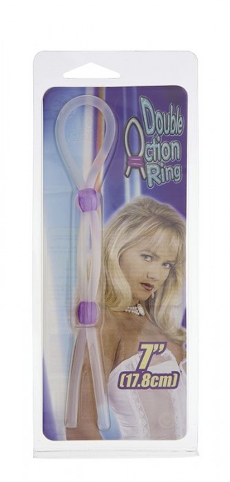 Прозрачное эрекционное кольцо-лассо SILICONE LASSO COCK RING DUAL BEADS - NMC - в Нижнем Новгороде купить с доставкой
