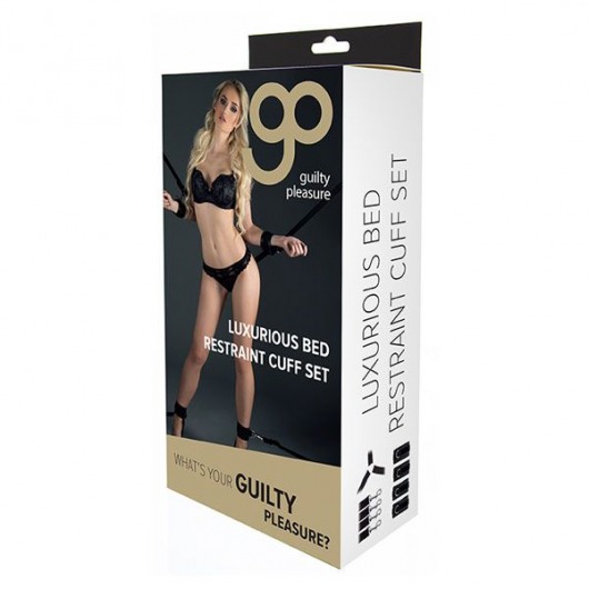 Комплект наручников и поножей LUXURIOUS BED RESTRAINT CUFF SET - Blush Novelties - купить с доставкой в Нижнем Новгороде