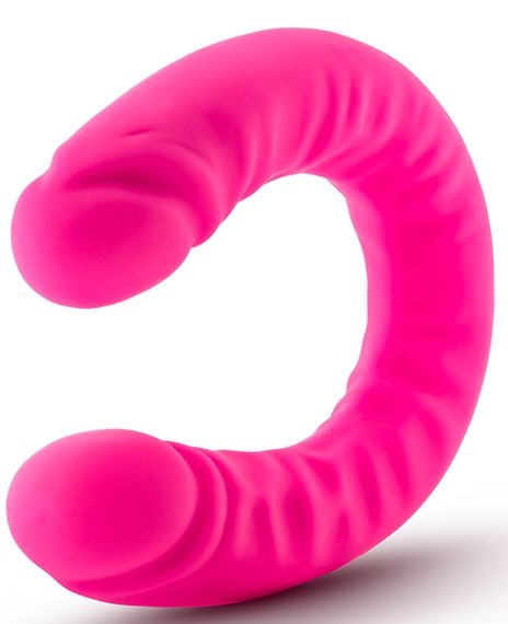 Розовый двусторонний фаллоимитатор 18 inch Silicone Slim Double Dong - 45,7 см. - Blush Novelties