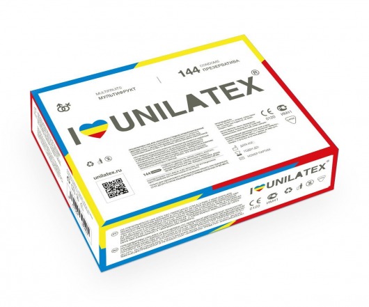 Разноцветные ароматизированные презервативы Unilatex Multifruits - 144 шт. - Unilatex - купить с доставкой в Нижнем Новгороде