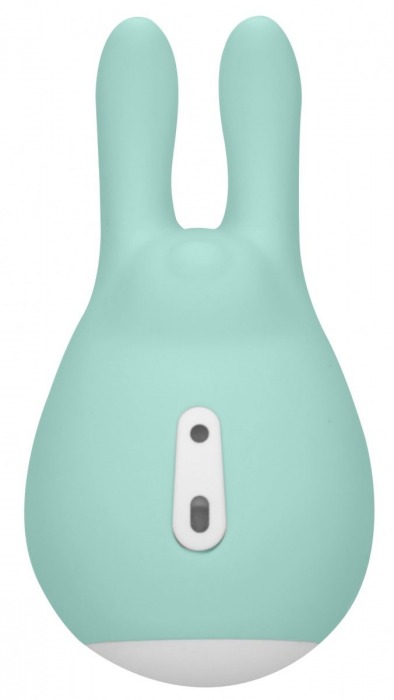 Зеленый клиторальный стимулятор Sugar Bunny с ушками - 9,5 см. - Shots Media BV