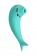 Бирюзовый вакуум-волновой стимулятор клитора Dolphin с вибрацией - ToyFa