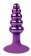 Фиолетовая анальная пробка-елочка с круглым ограничителем - 10 см. - Bior toys