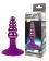 Фиолетовая анальная пробка-елочка с ограничителем - 9 см. - Bior toys