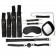 Черный текстильный набор БДСМ: наручники, оковы, ошейник с поводком, кляп, маска, плеть - Bior toys - купить с доставкой в Нижнем Новгороде