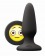 Черная силиконовая пробка среднего размера Emoji OMG - 10,2 см. - NS Novelties - купить с доставкой в Нижнем Новгороде