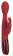 Красный вибромассажер с клиторальным отростком Rabbit Vibrator - 26,5 см. - Orion