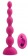 Розовый анальный вибростимулятор Anal Beads L с пультом ДУ - 21,5 см. - Howells