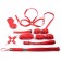 Красный набор БДСМ-девайсов Bandage Kits - Vandersex - купить с доставкой в Нижнем Новгороде