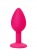 Розовая коническая анальная пробка с прозрачным кристаллом - 7,2 см. - POPO Pleasure - купить с доставкой в Нижнем Новгороде