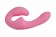 Нежно-розовый безремневой страпон с пультом ДУ - 17,5 см. - Главсексмаг - купить с доставкой в Нижнем Новгороде