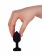 Черная силиконовая пробка с малиновым кристаллом - 7,3 см. - Джага-Джага - купить с доставкой в Нижнем Новгороде