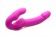 Розовый безремневой страпон с вибрацией Evoke Rechargeable Vibrating Strap On - 24,7 см. - XR Brands - купить с доставкой в Нижнем Новгороде
