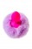 Розовая анальная втулка Sweet bunny с сиреневым пушистым хвостиком - ToyFa
