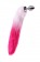 Серебристая анальная втулка с бело-розовым хвостом - размер M - ToyFa - купить с доставкой в Нижнем Новгороде