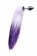 Серебристая металлическая анальная втулка с фиолетово-белым хвостом - размер M - ToyFa - купить с доставкой в Нижнем Новгороде