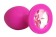 Ярко-розовая анальная пробка с нежно-розовым кристаллом - 9,5 см. - Bior toys - купить с доставкой в Нижнем Новгороде