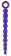 Синяя силиконовая анальная цепочка SILICONE BEADS INDIGO - 24,6 см. - Blush Novelties