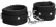 Черные наручники Plush Leather Hand Cuffs - Shots Media BV - купить с доставкой в Нижнем Новгороде