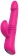 Розовый вибромассажер с клиторальным отростком HEATING THRUSTER - 20 см. - Dream Toys