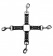 Черный крестообразный фиксатор 4-way Leather Hogtie Cross Hogtie - Shots Media BV - купить с доставкой в Нижнем Новгороде