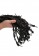 Черная многохвостая плетеная плеть Leather Barbed Wire Flogger - 77 см. - Shots Media BV - купить с доставкой в Нижнем Новгороде