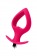 Розовая анальная вибровтулка в форме сердца - 17 см. - POPO Pleasure