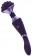 Фиолетовый двухсторонний вибромассажер Shiatsu - 27 см. - Shots Media BV