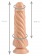 Телесный реалистичный винтообразный фаллоимитатор на присоске - 21 см. - Rubber Tech Ltd